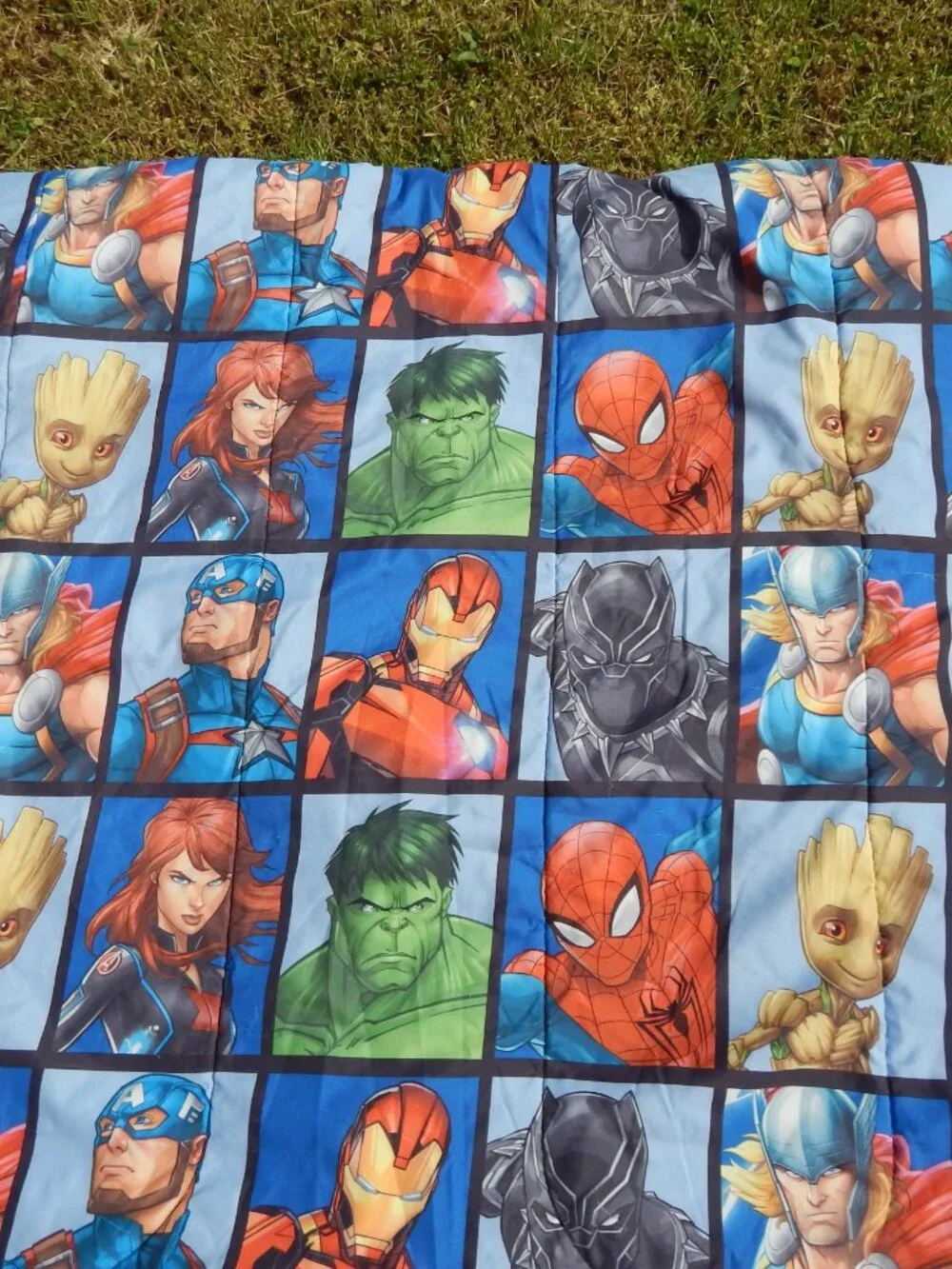 Marvel Avengers & Spiderman Full/Double Size Comforter & Sheet Set NICE*********